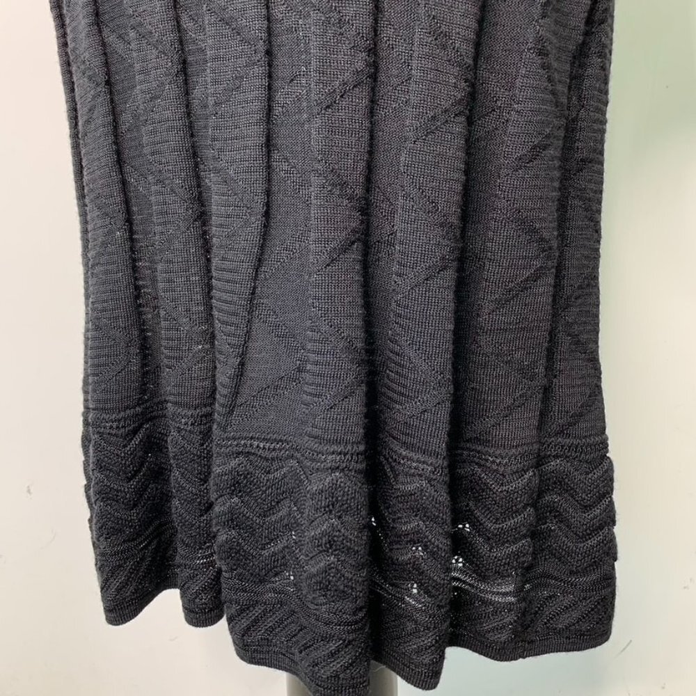 Missoni Women's Black Long Sleeve V Neck Knit Shift Dress Size 48 IT / 12 US - Picture 15 of 16